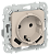 Розетка 1-м 16А С/У З/К со шторками+USB A+А 3,1А Б/К Льняной FLITE