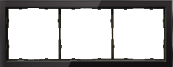 Рамка 3-я Черное стекло R98 Glass Donel
