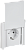 Розетка 1-м 16А С/У З/К со шторками с крышкой винтовое крепление IP44 Белый Forte&Piano
