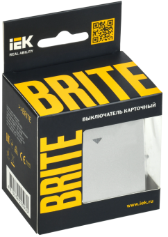 Выключатель карточный 30А С/У Алюминий Brite