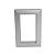 Рамка  2-я без перемычки Серебро Катрин