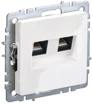 Розетка RJ11+RJ45 кат.5Е С/У Белый Brite