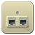 Розетка RJ45 кат.5Е О/У изолирующая пластина Бежевый Blanca