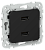 Розетка USB A+A 3,1А С/У Черный FLITE
