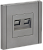 Розетка RJ45+RJ45 кат.5Е С/У Сталь Forte&Piano