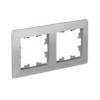 Рамка 2-я, Алюминий/дымчатый черный AtlasDesign Air Systeme Electric