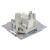 Розетка RJ45+RJ45 С/У Серебро Катрин