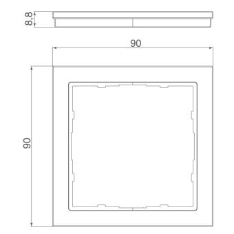 Рамка 1-я Белое стекло R98 Glass Donel