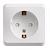 Розетка 1-м 16А О/У З/К со шторками Белый Etude