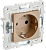 Розетка 1-м 16А С/У З/К со шторками Песочный Skandy