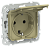 Розетка 1-м 16А С/У З/К со шторками с крышкой IP44 Оливковый FLITE