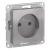 Розетка 1-м 16А С/У Алюминий AtlasDesign