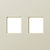 Накладка для розеток 2-м RJ45 TV SAT Шампань A07 Donel