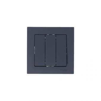 Выключатель 3-кл 10А С/У Грифель AtlasDesign