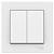Выключатель 2-кл 10А С/У в сборе с рамкой Лотос AtlasDesign