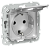 Розетка 1-м 16А С/У З/К со шторками с крышкой IP44 Б/К Алюминий FLITE