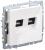 Розетка RJ45+RJ45 кат.5Е С/У Белый Brite