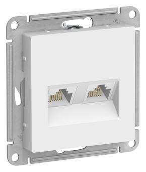 Розетка RJ45+RJ45 кат.5Е С/У Лотос AtlasDesign