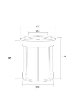 Тротуарный светильник Tubo O043DL-01S Maytoni