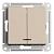Выключатель 2-кл 10А С/У с индикатором Песочный AtlasDesign