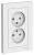 Розетка 2-м 16А С/У в сборе с рамкой Лотос AtlasDesign