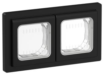 Рамка 2-я IP55 Черный FLITE