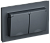 Розетка 2-м 16А С/У З/К cо шторками c крышкой IP44 в сборе Графит Brite