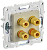 Розетка Аудио 4-м С/У Бежевый Skandy