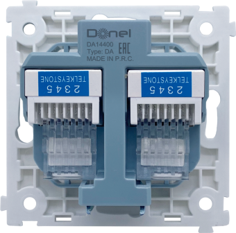 Розетка RJ11+RJ11 кат.3Е С/У DA Donel