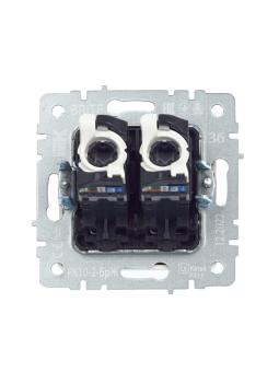 Розетка RJ45+RJ45 кат.5Е С/У Жемчуг Brite