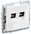 Розетка RJ45+RJ45 кат.6 С/У Белый Brite