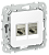 Розетка RJ45+RJ11 кат.6 STP С/У Белый FLITE