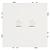 Розетка RJ45+RJ45 С/У Белый фарфор Эмили