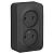 Розетка 2-м 16А О/У изолирующая пластина Антрацит Blanca