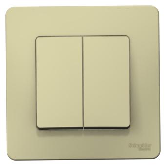 Выключатель 2-кл 10А С/У Бежевый Blanca